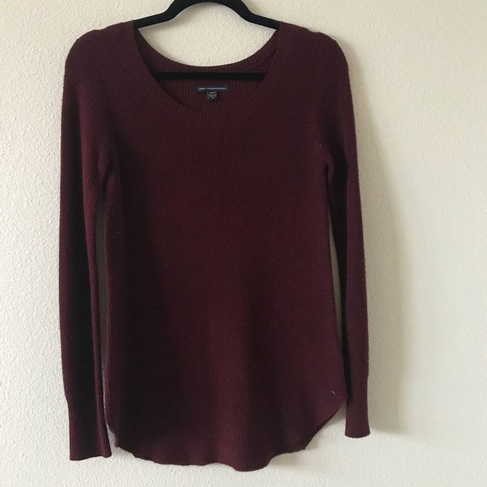 Jegging Pullover Sweater Burgundy American Eagle